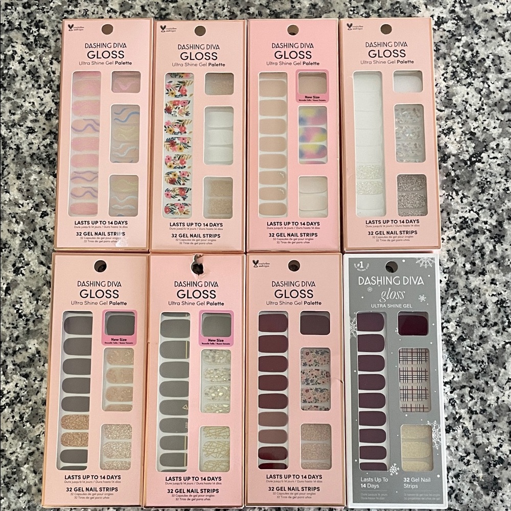 Dashing Diva Gloss Press-On Nails - Elegant Multicolor Collection